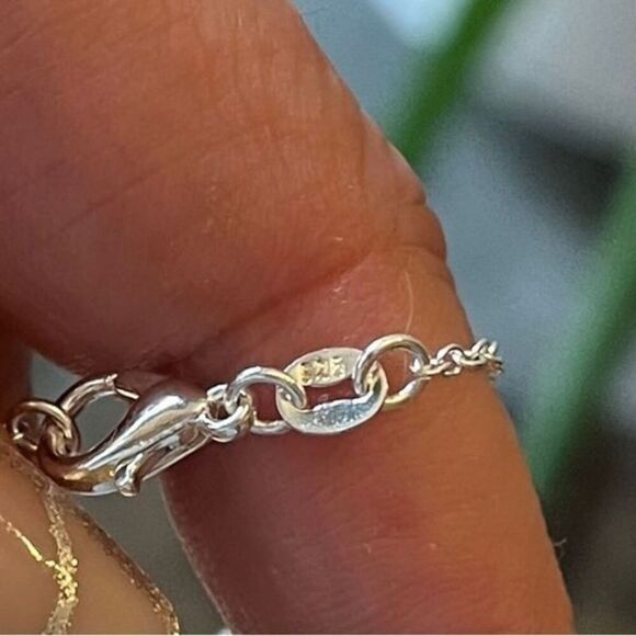 The Emerald Stunner Pendant Necklace in 925 silver - Picture 2 of 7